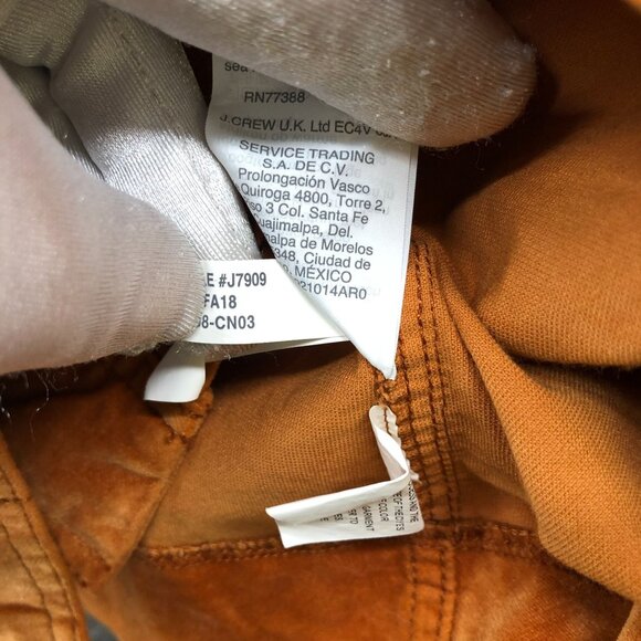 Madewell Velveteen A-Line Mini Skirt Womens 00 Button Front Tan Pecan Orange 70s - Picture 9 of 9